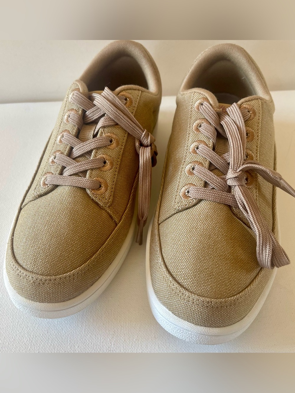 NEW ALLBIRDS CANVAS PACERS HAZY BEIGE SKATER CHIC SNEAKER WOMENS SIZE 6 - Picture 10 of 14